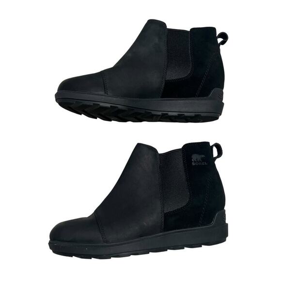 SOREL EVIE™ II WOMEN'S CHELSEA Boots /‎ Wedge Booties - Black Logo - size 9.5 - Picture 8 of 10